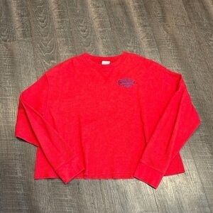 PINK Victoria’s Secret Georgia Bulldogs waffle thermal top